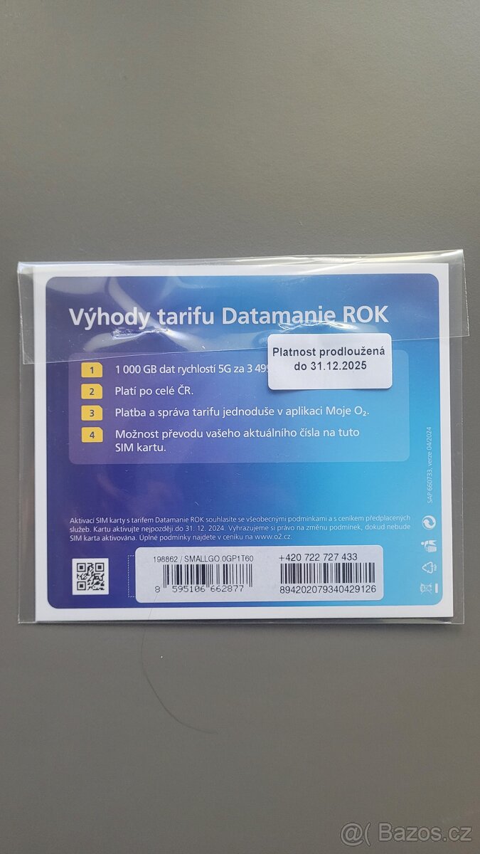 O2 Datamanie 1000GB na rok - nové - 4