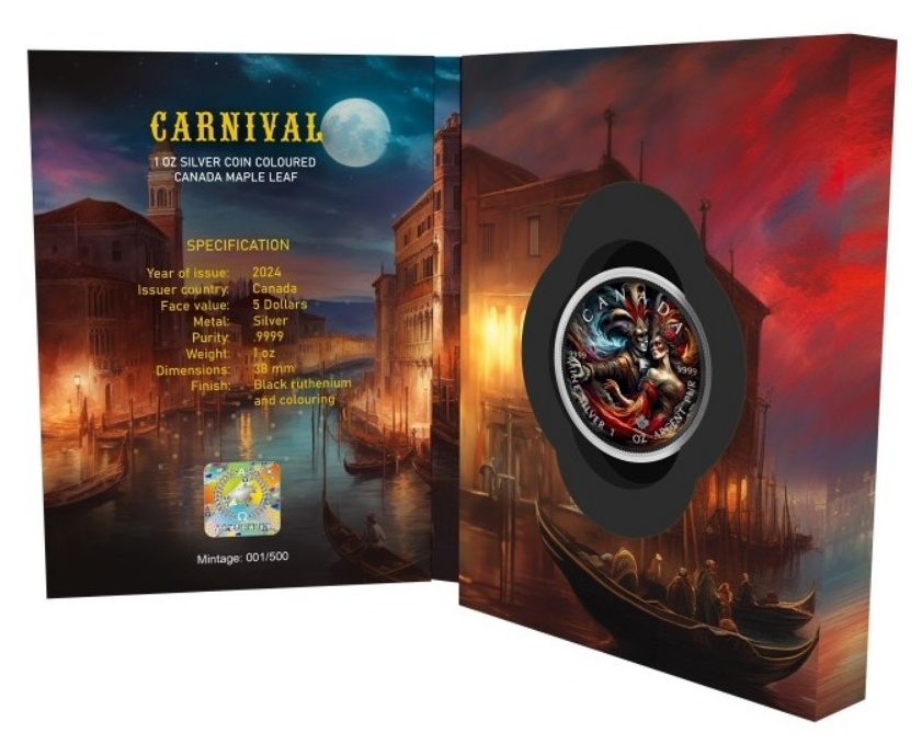 1oz Carnival Canada 2024 Black Ruthenium + hologram - 4
