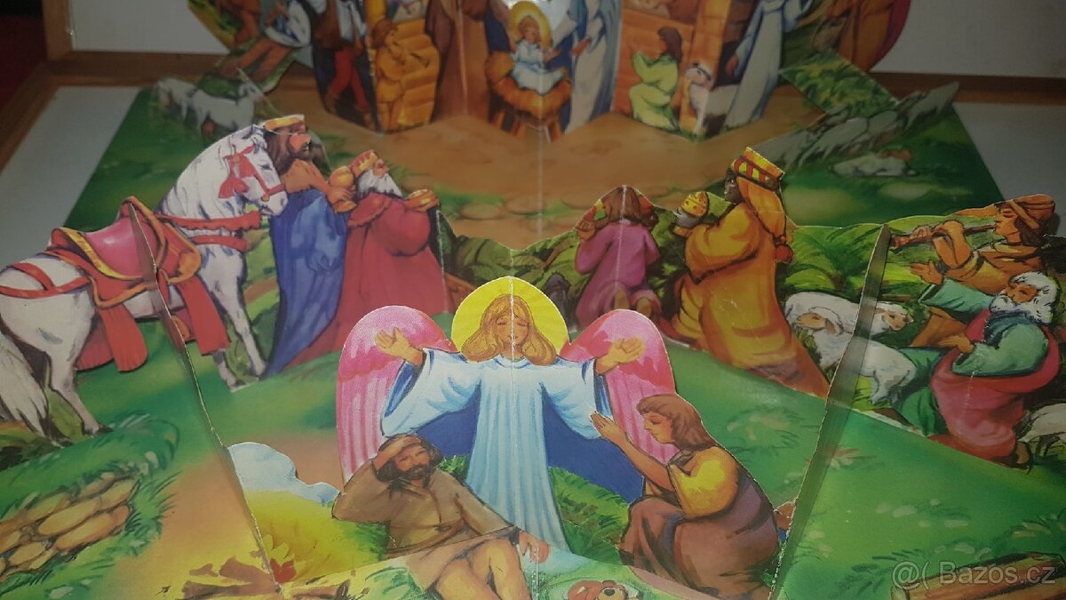 Velký staročeský rozkládací Betlém, délka cca 45 cm - 4
