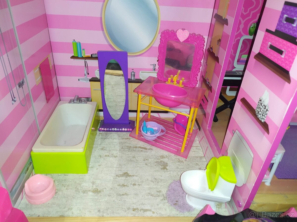 Velký dřevěný barbie domeček - 4