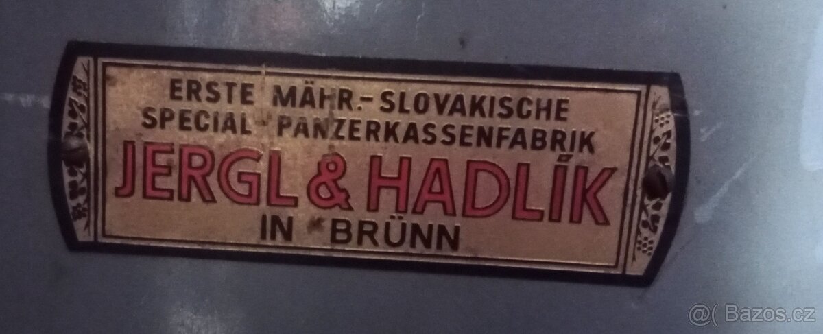 Velký kovový trezor - JERGL a HADLÍK - 4