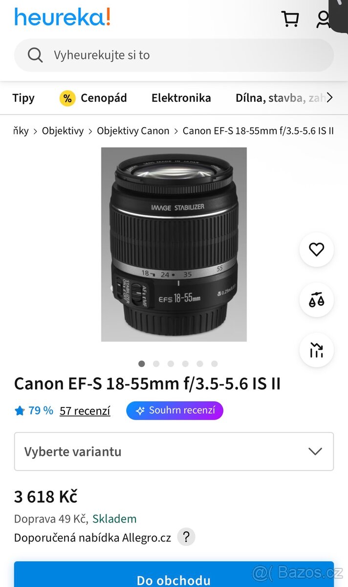 Canon EF-S 18–55mm f/3.5–5.6 IS II – základní zoom objektiv - 4