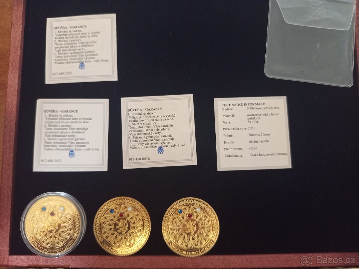 Edice pozl. cihličky 6x , mince 3x , 20 Kč bankovka UNC - 4