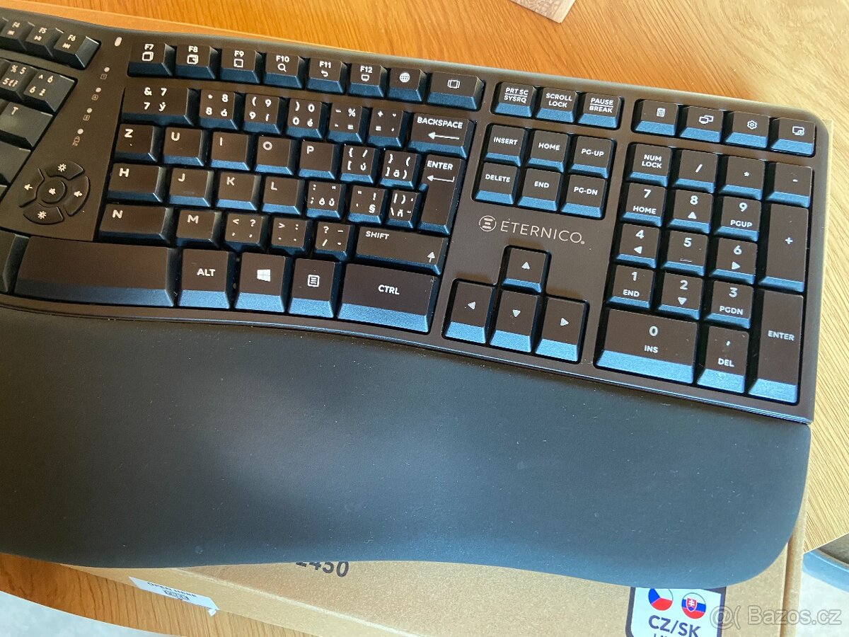 Bezdrátová ergo klávesnice Eternico KS2450 černá - 4