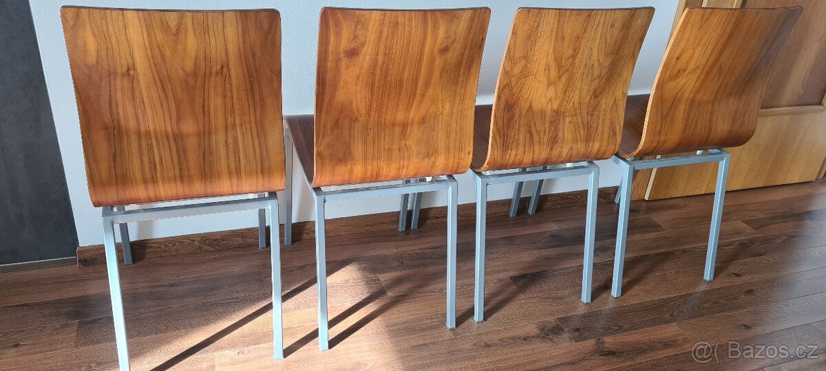 Designové dřevěné židle 4 ks - 4