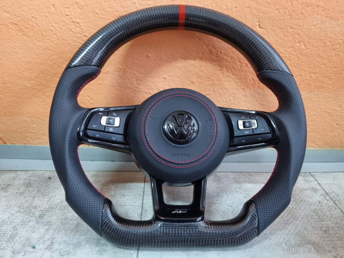 VOLANT VOLKSWAGEN R RLINE GTD GTI - KOZA / KARBÓN - 4
