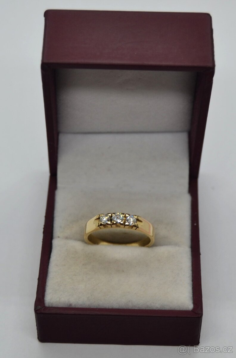 Zlatý prsten s brilianty 0.36 ct - 4