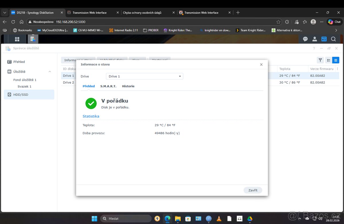 SYNOLOGY DS218+ (6GB RAM) + EXPANZE DX513 + 2X 3TB HDD - 4