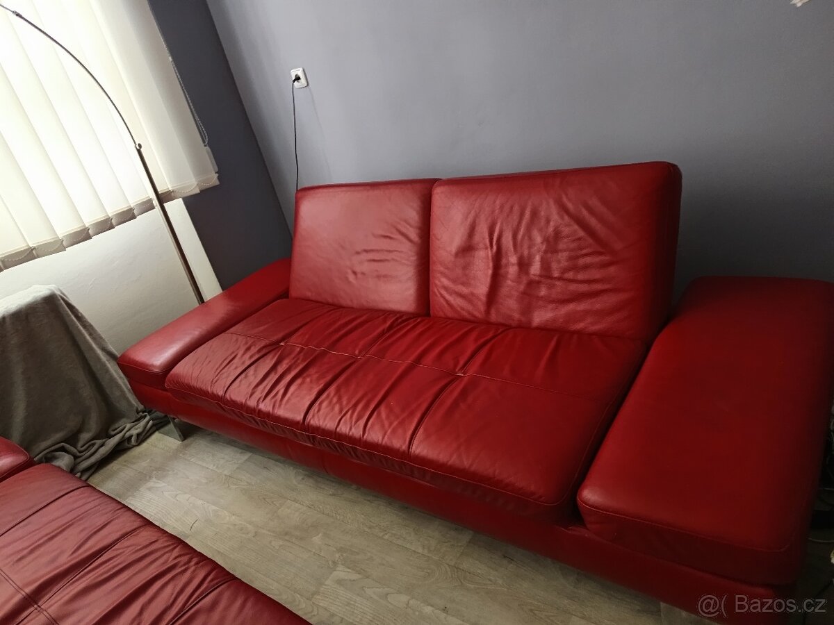 2 ks Kožená sedací souprava - 4
