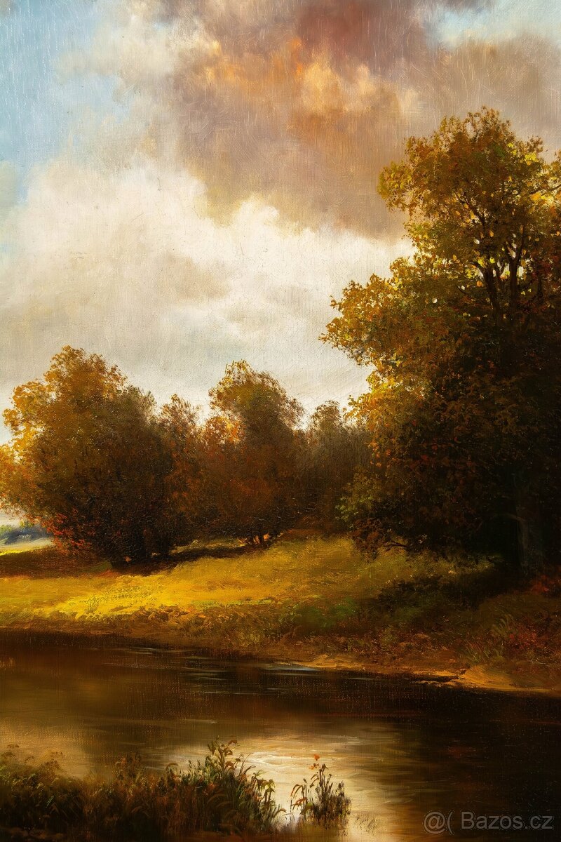 Krajina s řekou, G.Nesvadba, 1050 × 730 mm - 4