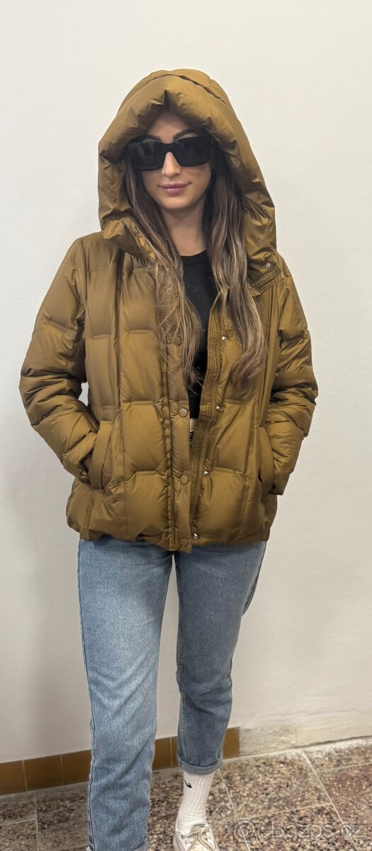 Lehká perová bunda s kapuci , nová - 4
