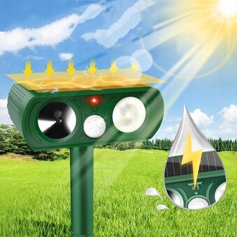 SOLÁRNÍ ULTRAZVUKOVÝ ODPUZOVAČ ZVÍŘAT PRO OCHRANU ZÁHRADY - 4