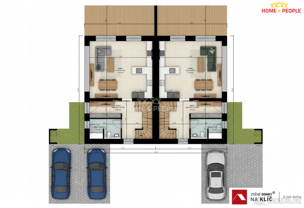 RD 4+kk ve Zlíně Nivy s park. stáním, terasou a zahradou - 4
