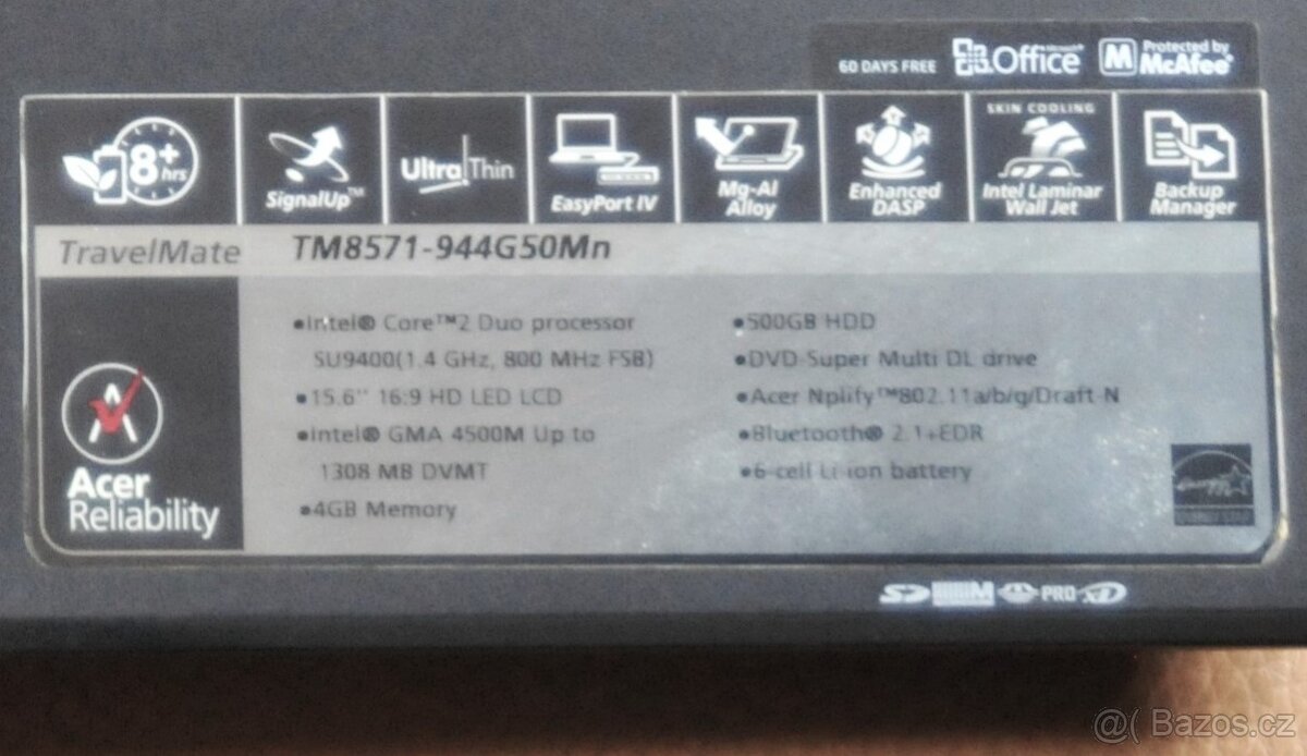 Notebook Acer TravelMate TM8571 (nekompletní) - 4