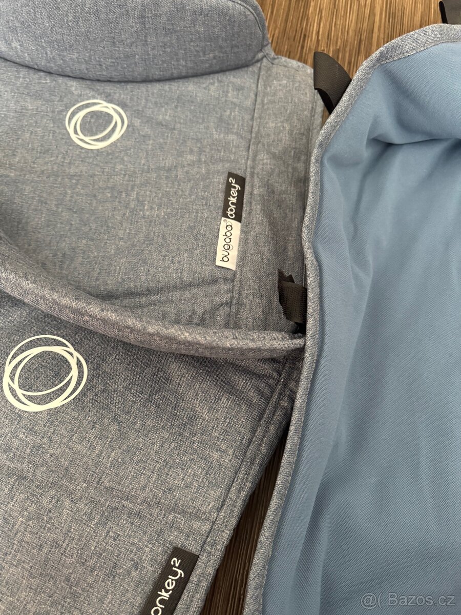 2x potah korbicky bugaboo Donkey blue melange - 4
