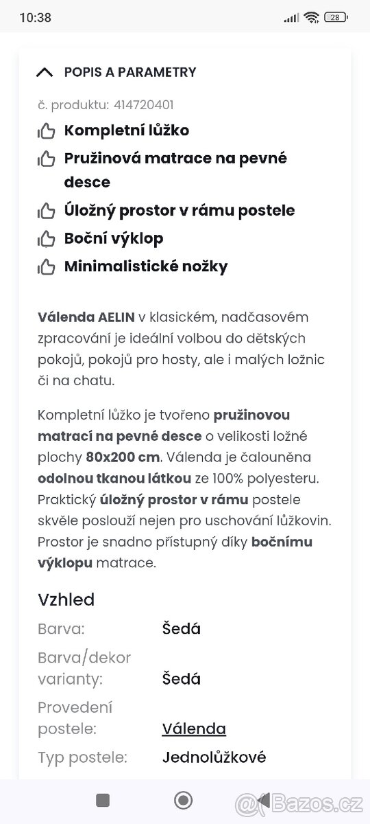 Válenda, postel - 4