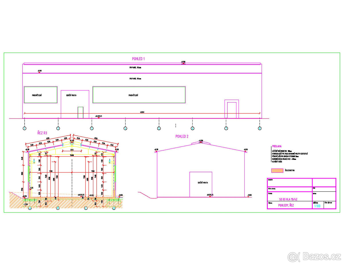 Montovaná hala HARD 15x42x7,5 m - 4