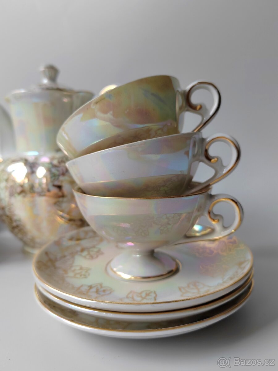 Nádherná porcelánová kávová souprava Oscar Schlegelmilch - 4