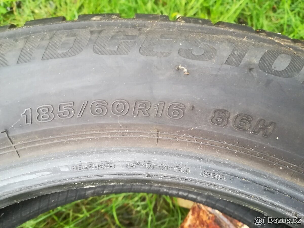 185/60/16 zimni pneu PIRELLI a BRIDGESTONE 185 60 16 - 4