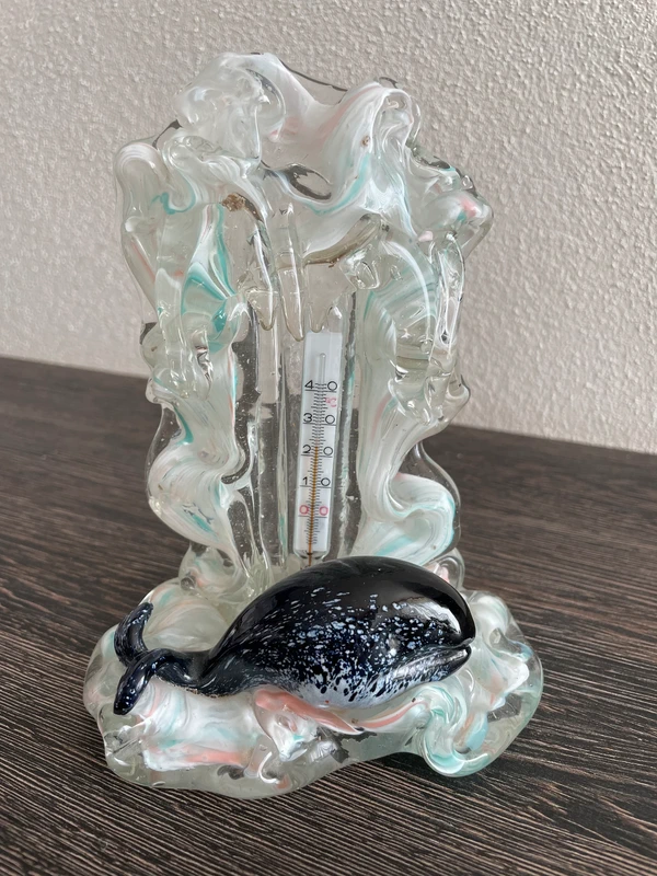 Hutní sklo Jaroslav Brychta Železný Brod teploměr kosatk - 4