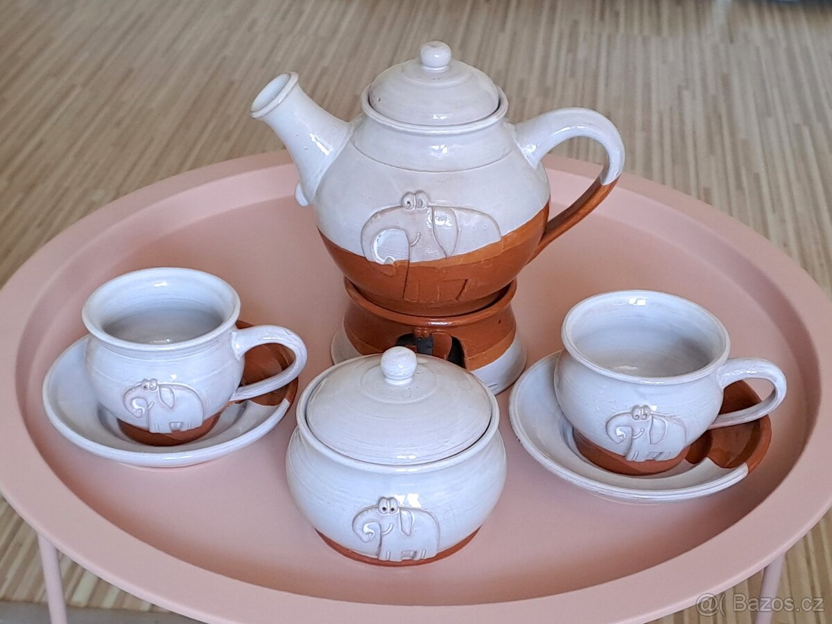 Souprava keramika na čaj / kávu - motiv SLON - 4