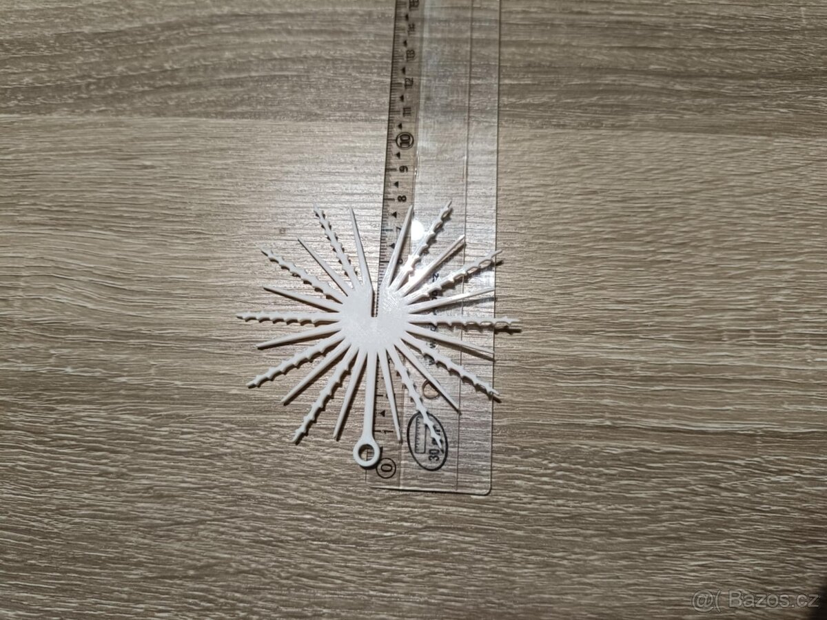 Vánoční retro vločka 8cm - 4