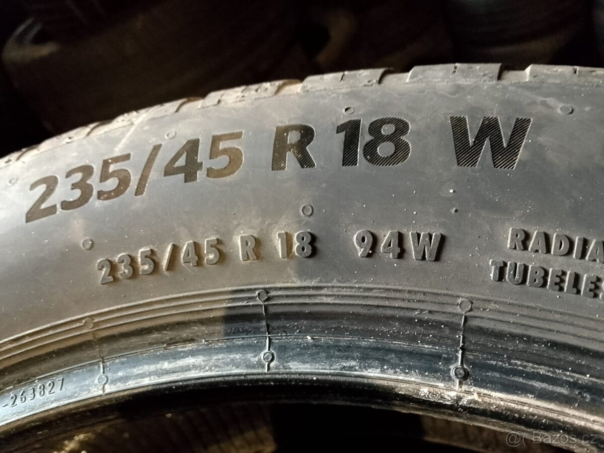 235/45/18 94w Continental - letní pneu 2ks - 4