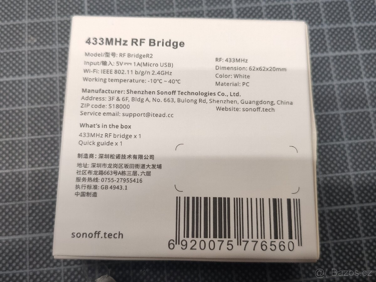 Predám Sonoff RF Bridge R2 433 - 4