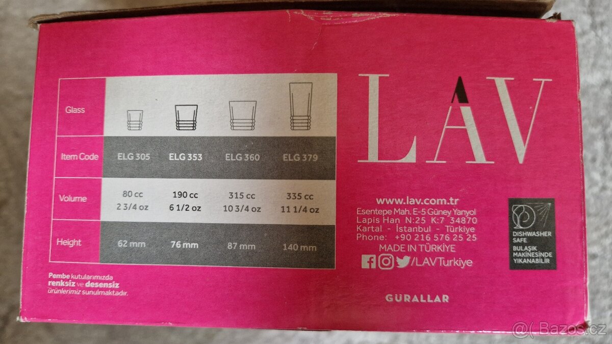 Skleničky 6 ks x 190 ml, nepoužité - 4