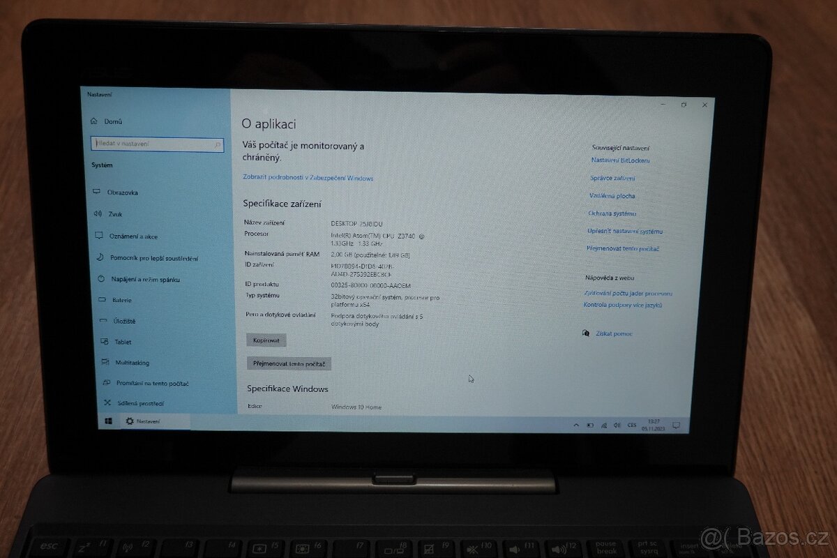 Notebook/tablet Asus T100TA, dotykový 10.1" displej - 4