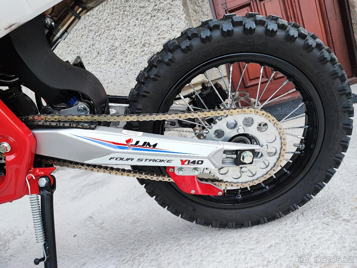 JJM PITBIKE Y140 DUAL PURPOSE 17/14 červená - zánovní moto