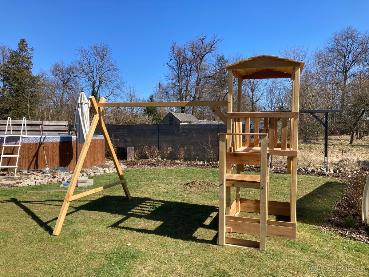 Dřevěný domeček pro děti , dětské hřiště - 4