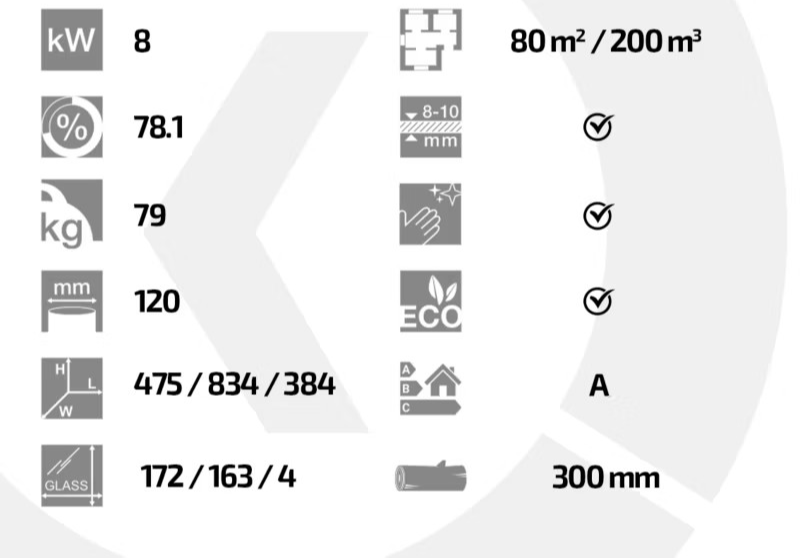 Litinová krbová kamna KAWMET Astrid - 4