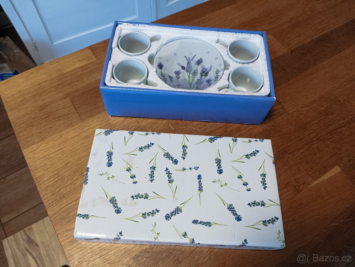 VINTAGE PORCELÁNOVÁ KÁVOVÁ SOUPRAVA AFIBEL FRANCIE - 4