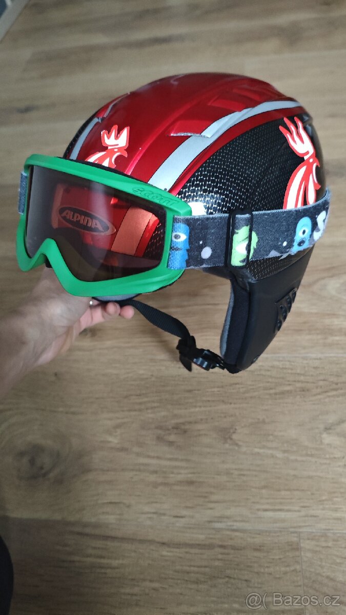 Dětská lyžařská helma vel. 48 -52 + lyžařské brýle - 4