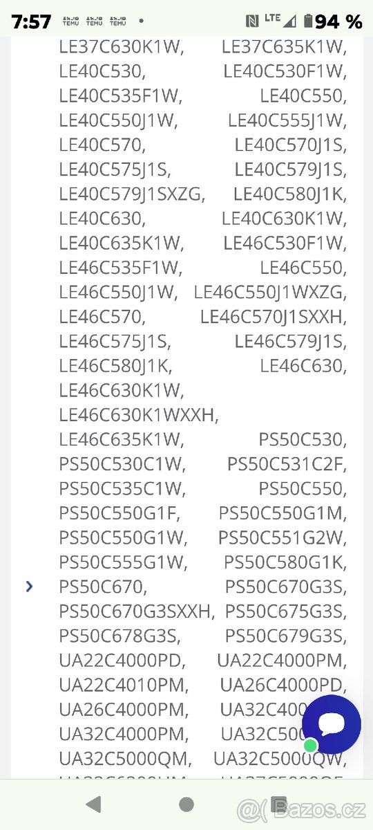 Samsung dálkový ovladač. - 4