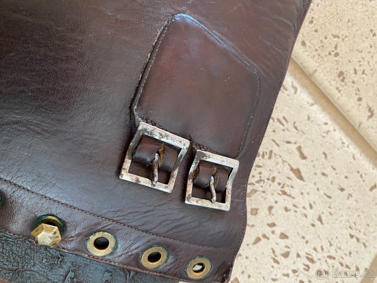 Vysoké kožené šněrovací boty - 4