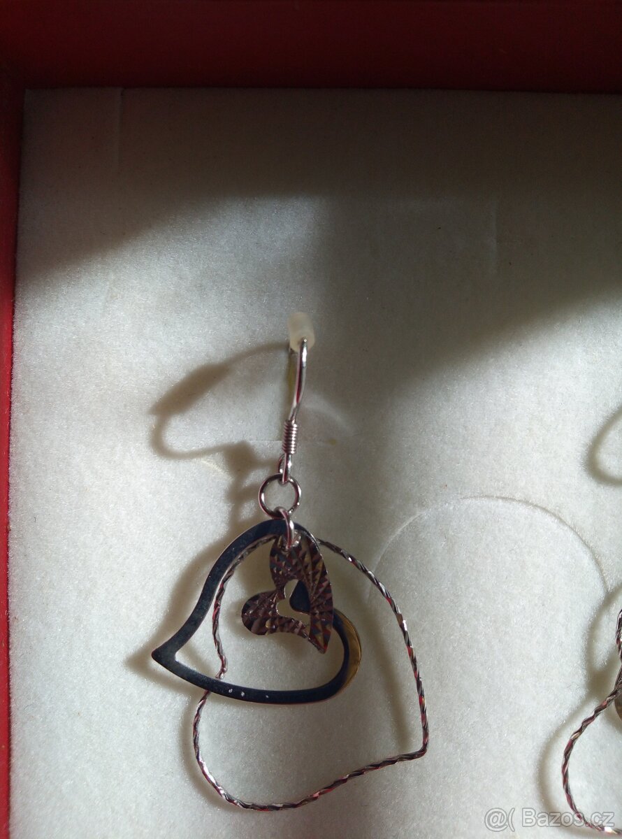 Stříbrné náušnice PRESENCE, Stříbrný náhrdelník SWAROVSKI - 4