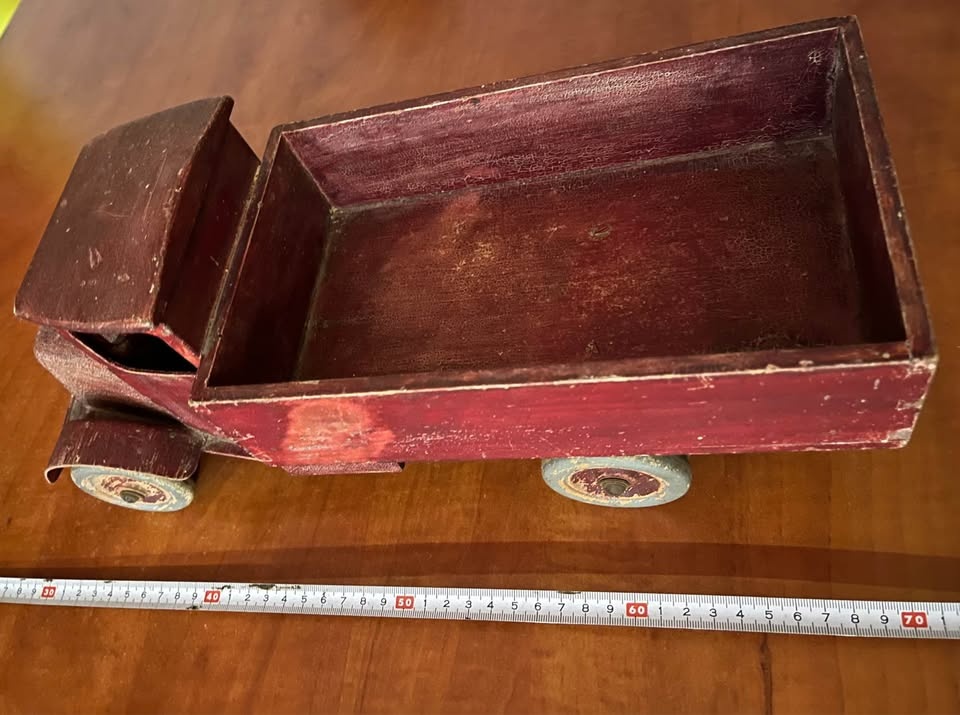 Starý velký dřevěný německý Mercedes (Německo, 40 cm) - 4