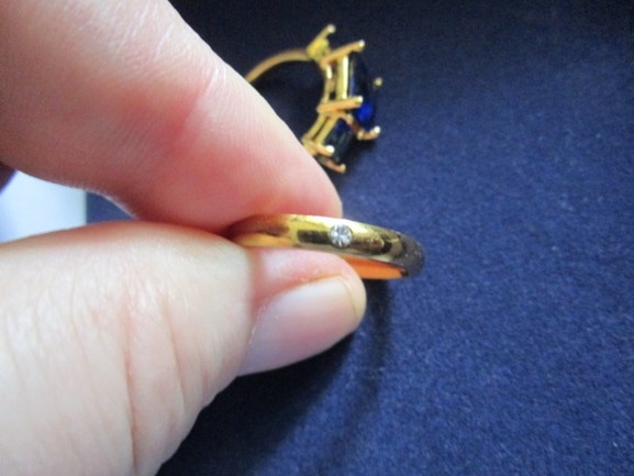 Sada plněné zlato-2xprsten&náušnice, váha 11.39g - 4