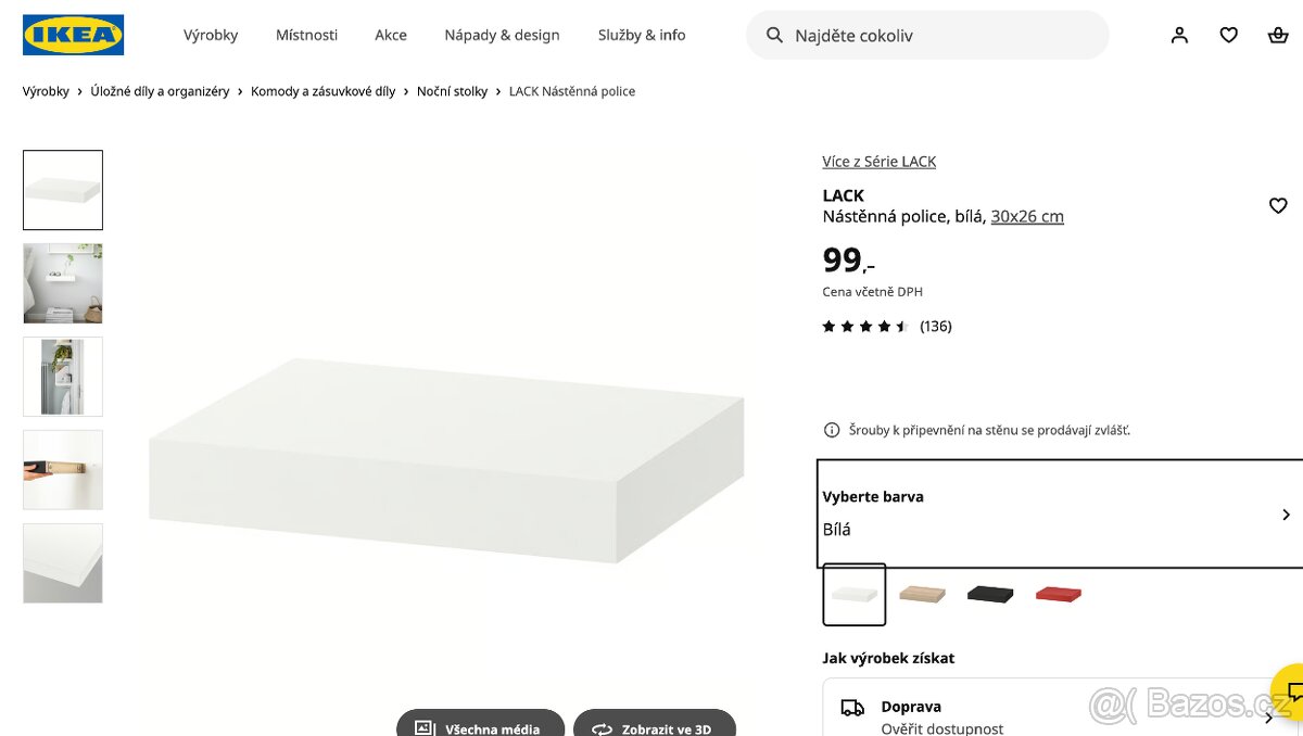 Zelené poličky lack ikea, 30x26 cm - 4