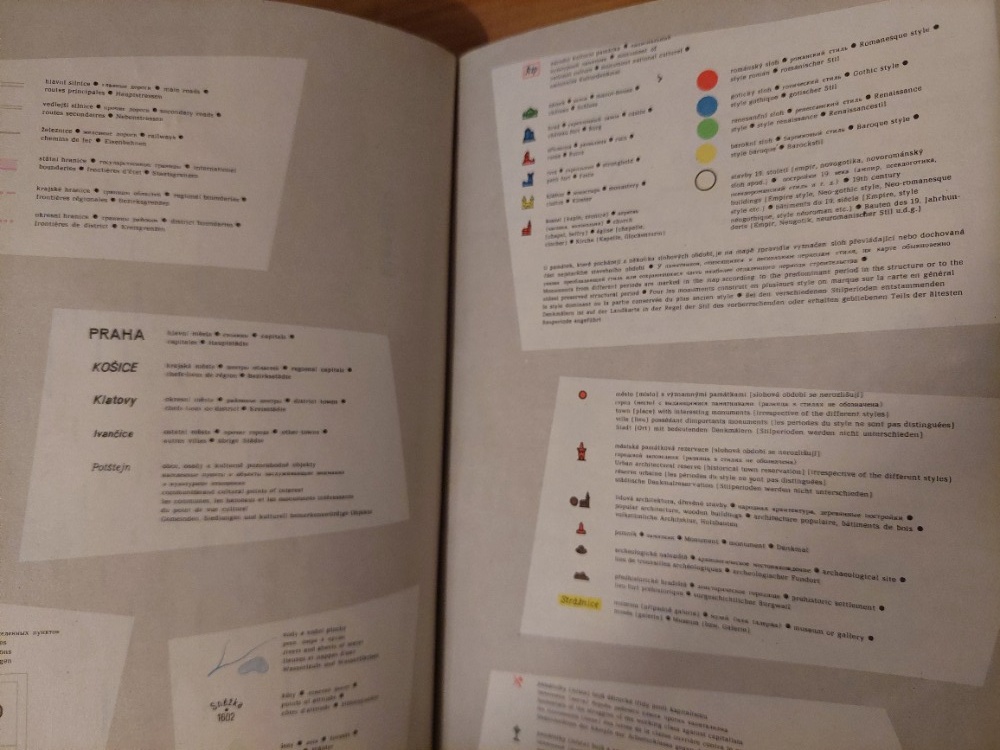 Mapa kulturních památek ČSSR - retro cestování mapa - SLEVA - 4