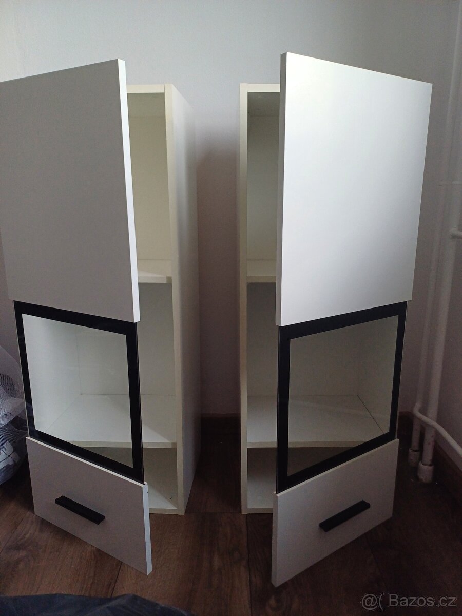 Obývací stěna bílo-černá - 4