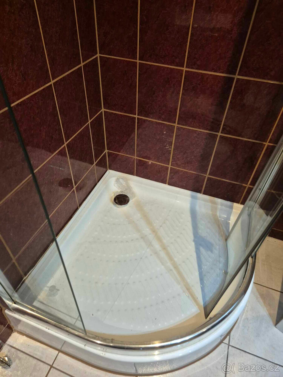 Sprchová zástěna 90x90 čtvrtkruh, díly - 4