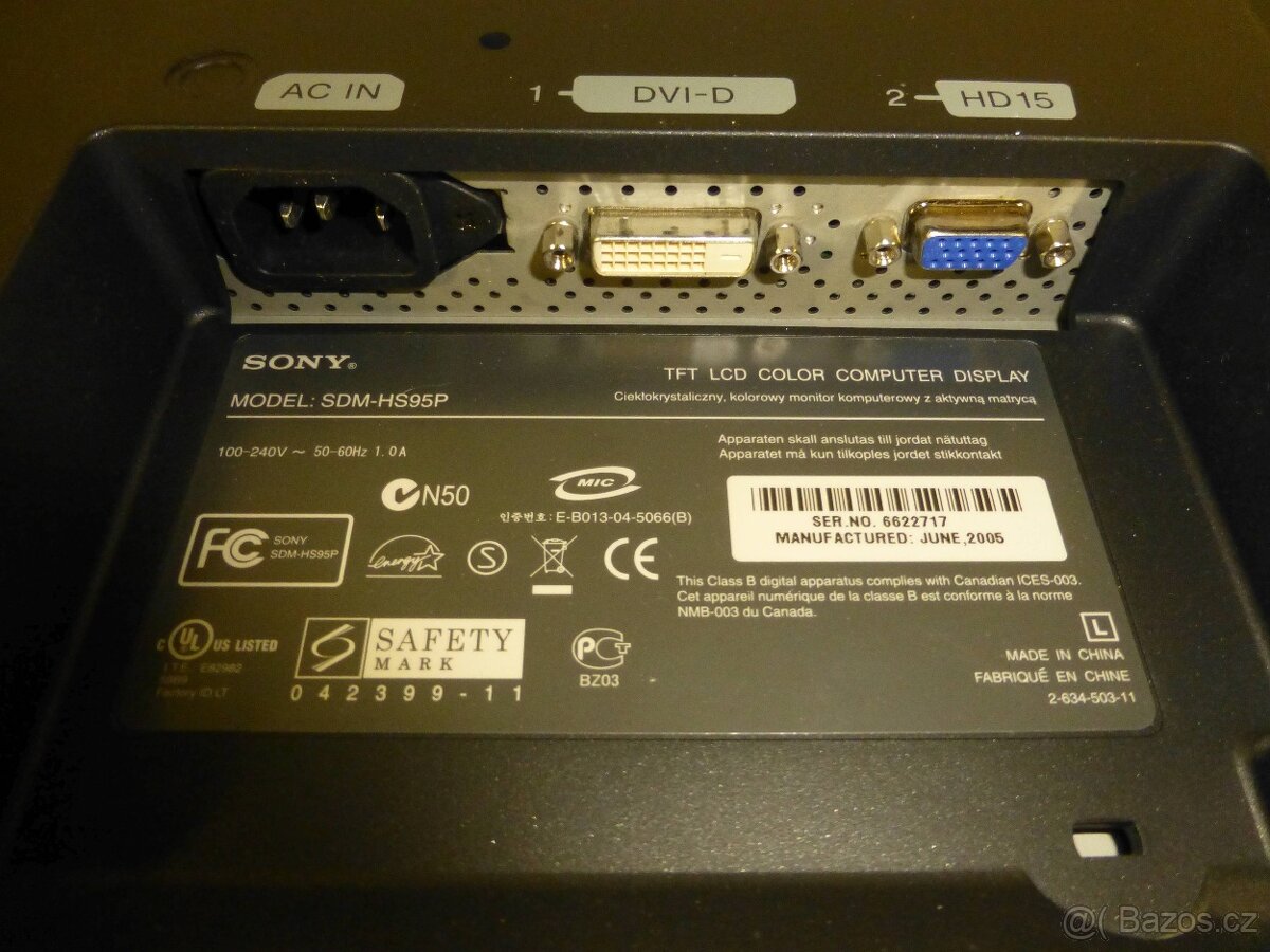 LCD monitor SONY 19 palců, 5:4, 1280x1024 - 4