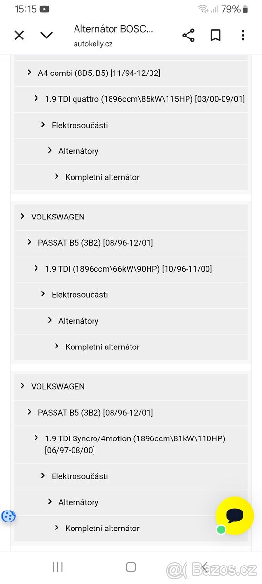 Alternátor Passat, audi - 4