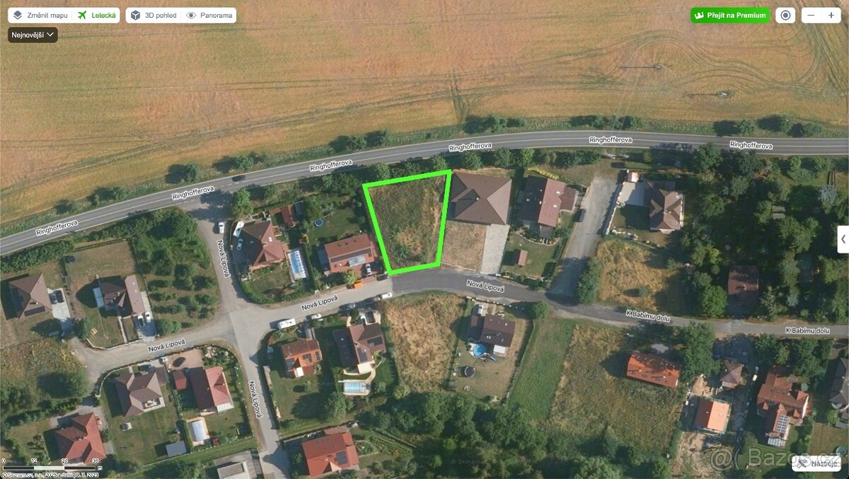 Stavební pozemek Velké Popovice 1002 m2 (Praha východ) - 4