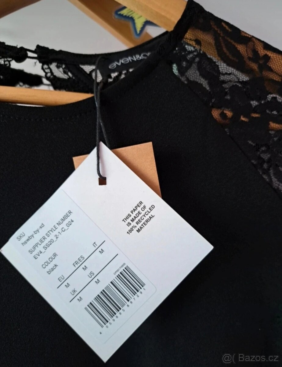 Nové černé šaty vel.38 - 4