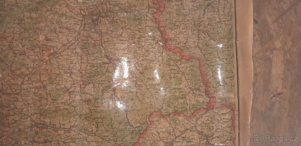 Stará mapa Moravy z roku cca 1930 - 4