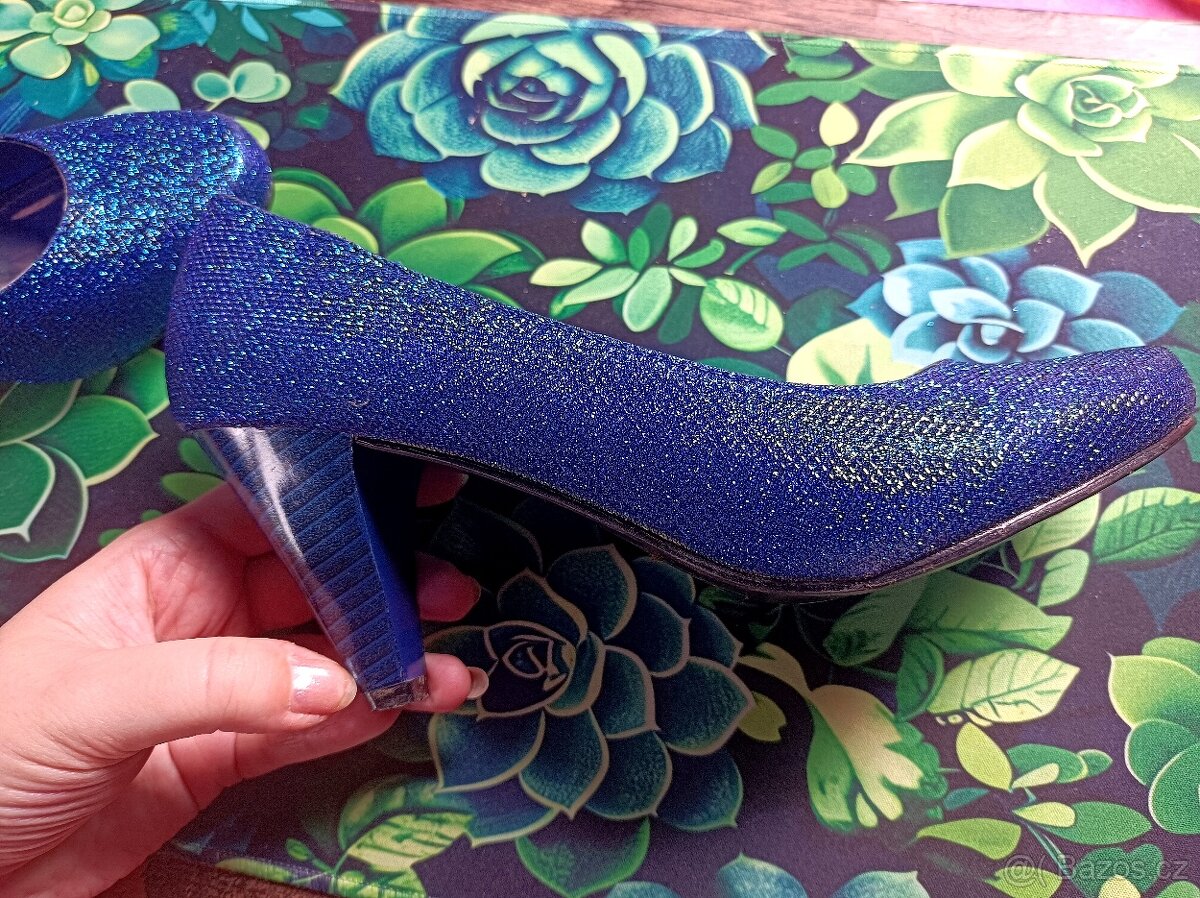 Plesové modré lodičky - 4